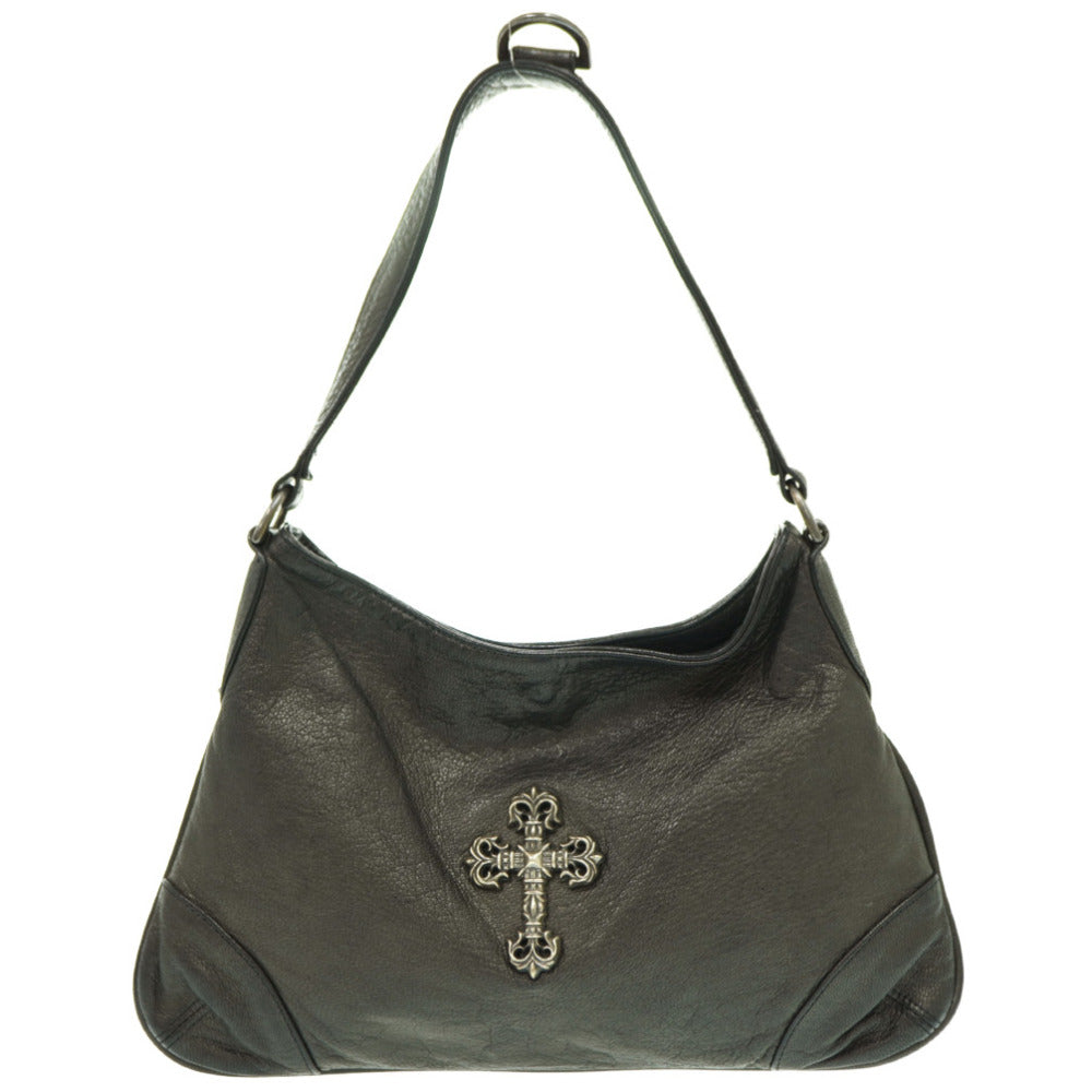 クロムハーツ GOOCH フィリグリークロス セミショルダーバッグ レザー/シルバー925 ブラック 黒 1629【中古】CHROME HEARTS