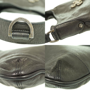 クロムハーツ GOOCH フィリグリークロス セミショルダーバッグ レザー/シルバー925 ブラック 黒 1629【中古】CHROME HEARTS