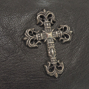 クロムハーツ GOOCH フィリグリークロス セミショルダーバッグ レザー シルバー925 ブラック 黒 1629【中古】CHROME HEARTS