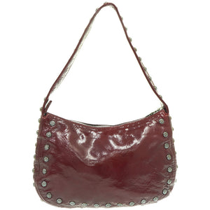 美品 クロムハーツ スターボール パテント ショルダーバッグ パテントレザー/シルバー925 ワインレッド 1630【中古】CHROME HEARTS