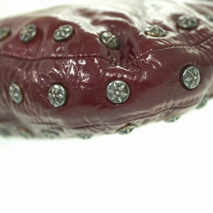 美品 クロムハーツ スターボール パテント ショルダーバッグ パテントレザー/シルバー925 ワインレッド 1630【中古】CHROME HEARTS