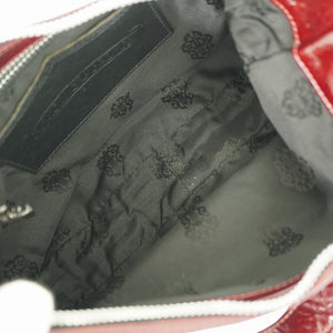 美品 クロムハーツ スターボール パテント ショルダーバッグ パテントレザー/シルバー925 ワインレッド 1630【中古】CHROME HEARTS