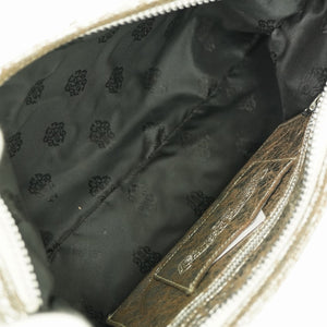 美品 クロムハーツ フラット バッグ BSフレア クラッチバッグ レザー/シルバー925 シルバー 1631【中古】CHROME HEARTS