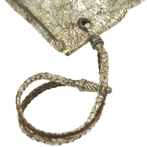 美品 クロムハーツ フラット バッグ BSフレア クラッチバッグ レザー/シルバー925 シルバー 1631【中古】CHROME HEARTS