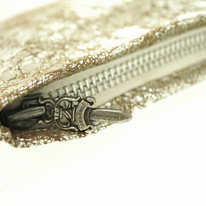 美品 クロムハーツ フラット バッグ BSフレア クラッチバッグ レザー/シルバー925 シルバー 1631【中古】CHROME HEARTS