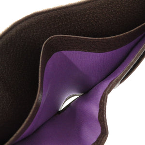 新品同様 ブルガリ ロゴマニア キャンバス ベージュ 二つ折り 札入れ 財布 1770 【中古】 BVLGARI