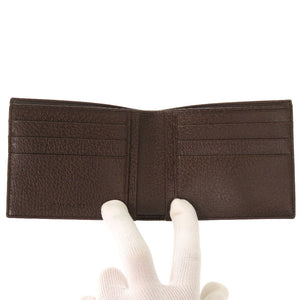 新品同様 ブルガリ ロゴマニア キャンバス ベージュ 二つ折り 札入れ 財布 1770 【中古】 BVLGARI