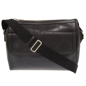 グッチ GGエンボス 658565 ブラック メッセンジャーバッグ ショルダーバッグ 黒 1774【中古】GUCCI メンズ