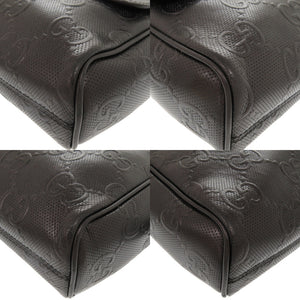 グッチ GGエンボス 658565 ブラック メッセンジャーバッグ ショルダーバッグ 黒 1774【中古】GUCCI メンズ