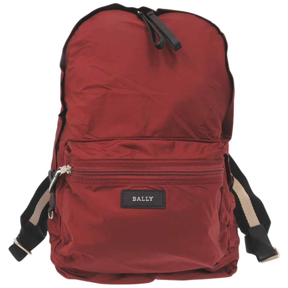 未使用品 バリー FLAIRE 06 DARKRED16 リュックサック エコバッグ ダークレッド バックパック ポーチ付き デイパック ナイロン レッド 1783【中古】BALLY