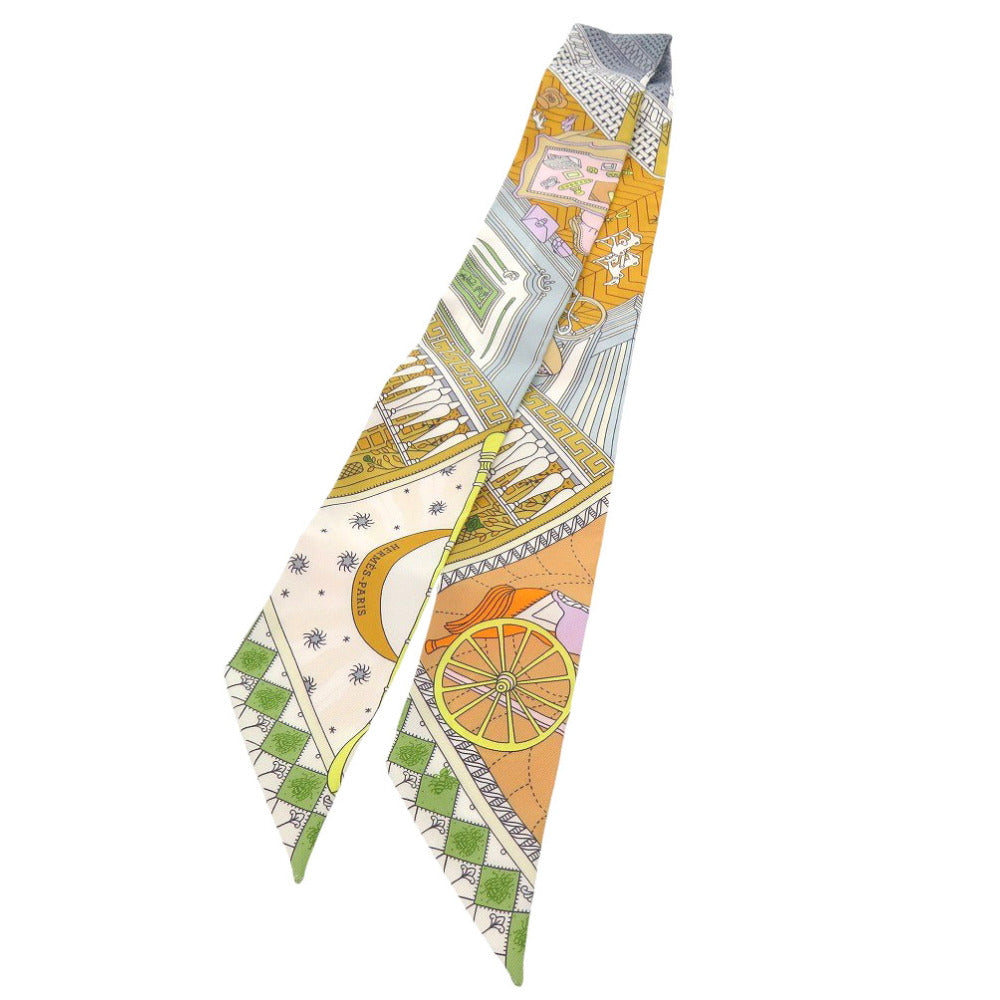 新品同様 エルメス ツイリー オブジェ ドゥ キュリオジテ シルク マルチカラー スカーフ 1798【中古】HERMES