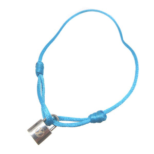 美品 ルイヴィトン ブラスレ ロックイット A07242 シルバー925 シルバー ブルー 青 コード ブレスレット 1801【中古】LOUIS VUITTON