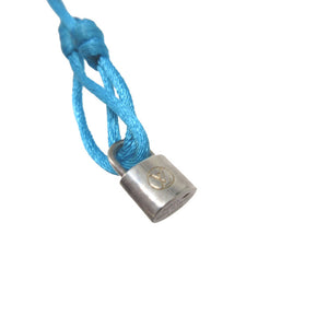 美品 ルイヴィトン ブラスレ ロックイット A07242 シルバー925 シルバー ブルー 青 コード ブレスレット 1801【中古】LOUIS VUITTON