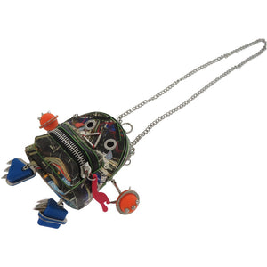 新品同様 メゾンプロマックス JAWS BOT I チェーンショルダーバッグ ミニポシェット PVC マルチカラー 1821【中古】MAISON PROMAX