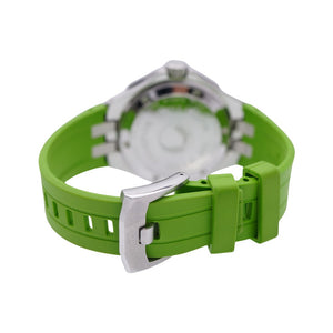 美品 エドックス デルフィン 53015 クオーツ 腕時計 SS/ラバー ブラック グリーン 黒文字盤 0059【中古】EDOX メンズ