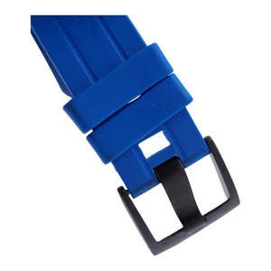 美品 エドックス デルフィン 10109 クオーツ 腕時計 SS/ラバー ブラック ブルー 黒文字盤 0060【中古】EDOX メンズ