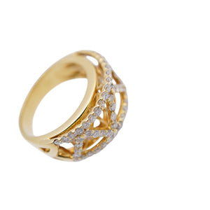 新品同様 ダイヤ1.40ct K18YG リング イエローゴールド/ダイヤモンド 11.5号 指輪 レディース 0069【中古】レディース