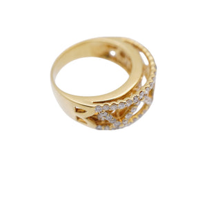 新品同様 ダイヤ1.40ct K18YG リング イエローゴールド/ダイヤモンド 11.5号 指輪 レディース 0069【中古】レディース