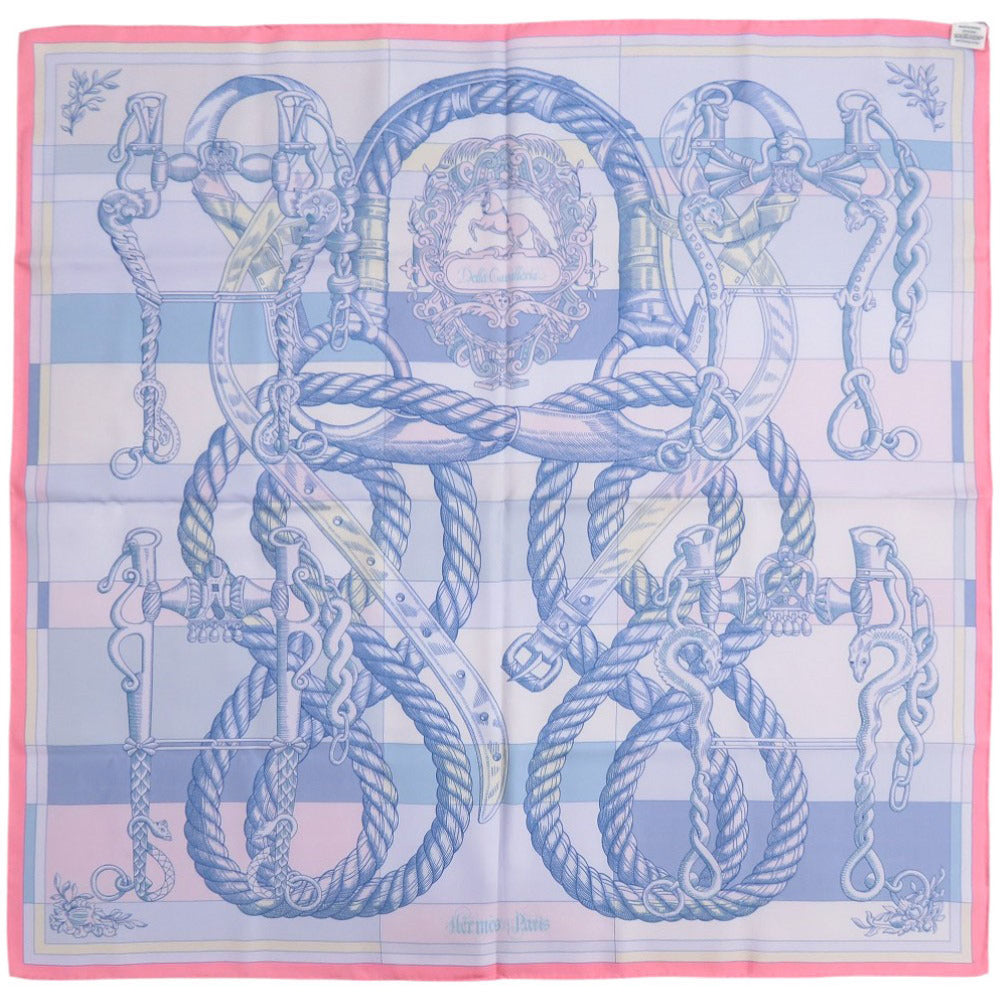 新品同様 エルメス カレ90 ダブルフェイス デッラ カヴァッレリア シルク マルチカラー スカーフ 0216【中古】HERMES