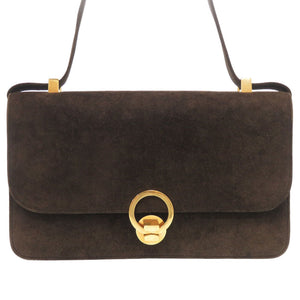 美品 エルメス リングドゥ ドブリス ブラウン ゴールド金具 〇D刻印 ヴィンテージ ショルダーバッグ 茶 0434 【中古】 HERMES