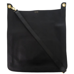 美品 トムフォード レザー ブラック ショルダーバッグ メンズ 黒 0609【中古】TOM FORD