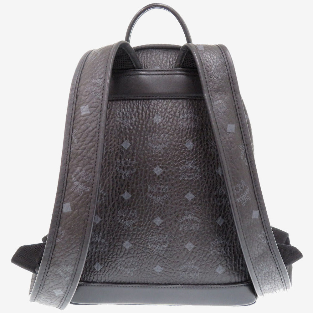 美品 エム シー エム スタッズ ヴィセトス MMK6SVE37BK001 レザー ブラック リュックサック バックパック バッグ 0613【中古】MCM