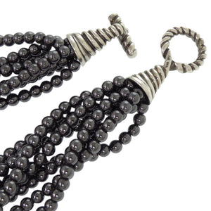 美品 ティファニー 8連 チョーカー ビーズ ヘマタイト シルバー925 シルバー ネックレス 0624【中古】TIFFANY&Co.