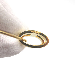 美品 エルメス ポップアッシュ メタル アイボリー ゴールド ワイヤー ネックレス 0655【中古】HERMES