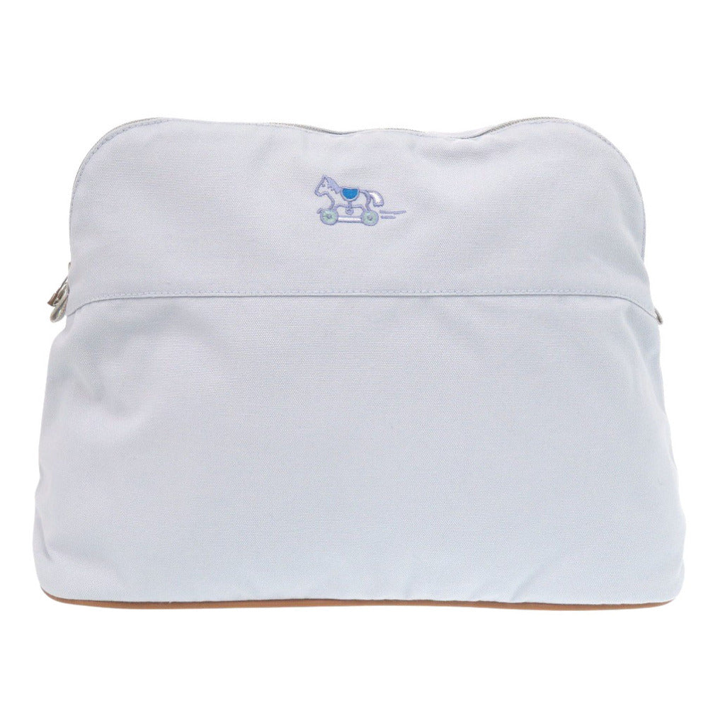 新品同様 エルメス ボリードポーチ アダダ ロデオ コットン ブルー ポーチ 青 0658【中古】HERMES