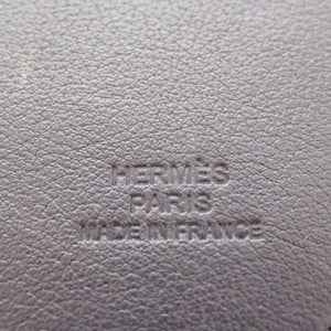 新品同様 エルメス MOTEL sunset レザー ブラック/ブルー シルバー金具 C刻印（2018年） ネームタグ 0673【中古】HERMES