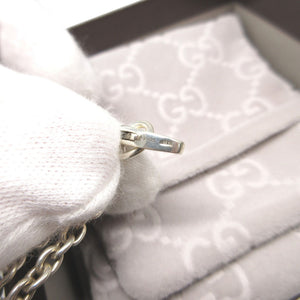 美品 グッチ インターロッキング ダブルG ロゴ シルバー925 シルバー ネックレス 0685【中古】GUCCI