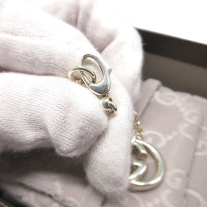 美品 グッチ インターロッキング ダブルG ロゴ シルバー925 シルバー ネックレス 0685【中古】GUCCI