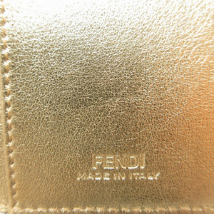 美品 フェンディ ピーカブー 8AP159 レザー ベージュ ゴールド 6連 キーケース 0804【中古】FENDI
