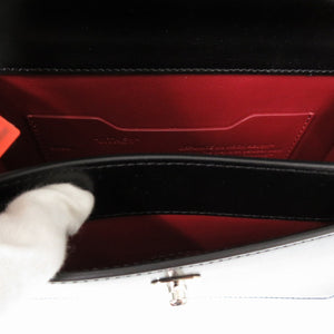 新品同様 オフホワイト Jitney 2.8 ハンドバッグ 黒 シルバー レザー OWNA092E197190771000 0816【中古】OFF-WHITE