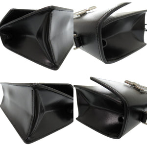 新品同様 オフホワイト Jitney 2.8 ハンドバッグ 黒 シルバー レザー OWNA092E197190771000 0816【中古】OFF-WHITE