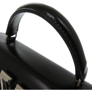 新品同様 オフホワイト Jitney 2.8 ハンドバッグ 黒 シルバー レザー OWNA092E197190771000 0816【中古】OFF-WHITE