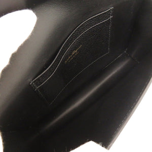 美品 サルヴァトーレフェラガモ ガンチーニ レザー ブラック ショルダーバッグ 黒 0840【中古】Salvatore Ferragamo