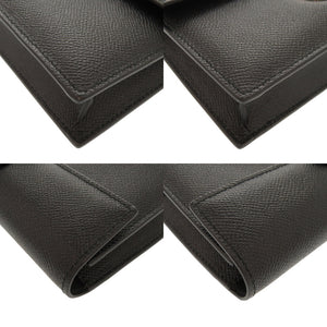 美品 サルヴァトーレフェラガモ ガンチーニ レザー ブラック ショルダーバッグ 黒 0840【中古】Salvatore Ferragamo