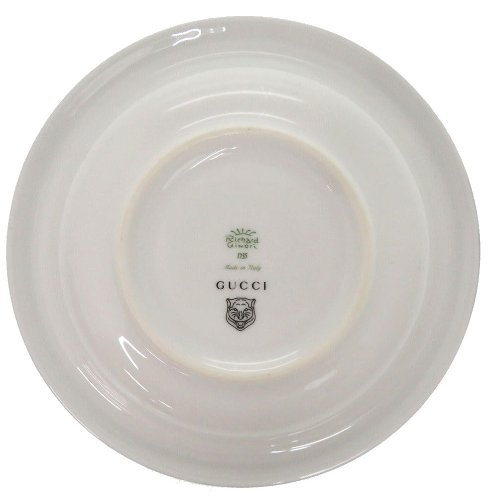 未使用 グッチ スターアイ プリント アッシュトレイ ポーセリン ホワイト ブラック マルチカラー 白色 黒色 食器 皿 0847【中古】GUCCI