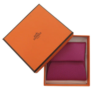 未使用品 エルメス バスティア シェーブル ローズパープル シルバー金具 C刻印(2018年製) コインケース 財布 紫 0855【中古】HERMES