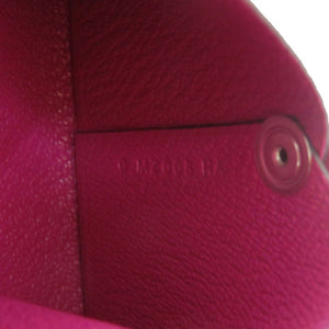 未使用品 エルメス バスティア シェーブル ローズパープル シルバー金具 C刻印(2018年製) コインケース 財布 紫 0855【中古】HERMES