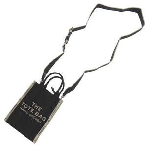 未使用 マークジェイコブス THE JACQUARD PHONE TOTE BAG コットン/ポリエステル ブラック トートバッグ  0872【中古】MARC JACOBS