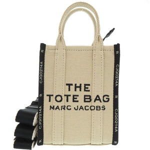 未使用 マークジェイコブス THE JACQUARD PHONE TOTE BAG コットン/ポリエステル ベージュ トートバッグ 0873【中古】MARC JACOBS