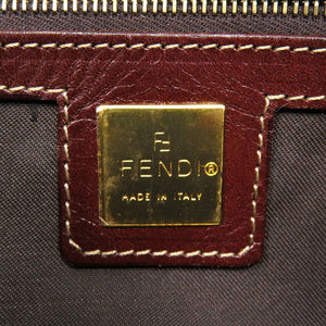 美品 フェンディ ズッキーノ マンマバケット コーティングキャンバス ブラウン ハンドバッグ 0894【中古】FENDI