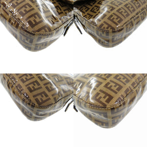 美品 フェンディ ズッキーノ マンマバケット コーティングキャンバス ブラウン ハンドバッグ 0894【中古】FENDI