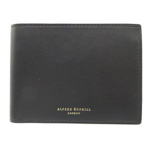 新品同様 ダンヒル レザー ブラック 黒 札入れ 2つ折り財布 財布 0905【中古】dunhill