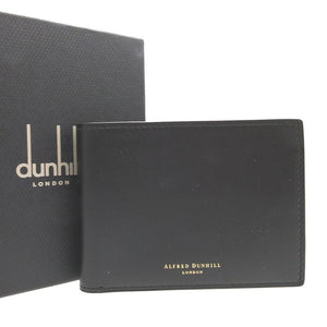 新品同様 ダンヒル レザー ブラック 黒 札入れ 2つ折り財布 財布 0905【中古】dunhill