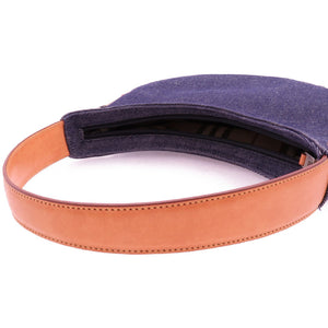 美品 バーバリー ノバチェック デニム ネイビー レザー ショルダーバッグ 0935【中古】BURBERRY