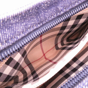 美品 バーバリー ノバチェック デニム ネイビー レザー ショルダーバッグ 0935【中古】BURBERRY