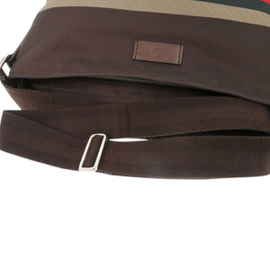 美品 グッチ ディアマンテ シェリーライン 270410 ナイロン レザー ブラウン ショルダーバッグ 0943【中古】GUCCI